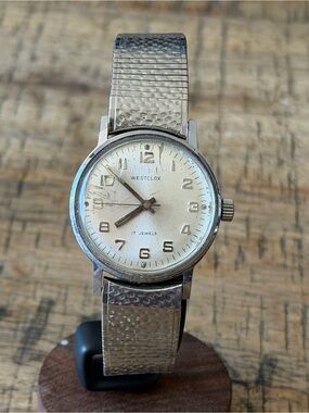 Vintage Westclox 17 Jewels Mechanical Watch 33mm | Stainless Steel Mesh Band